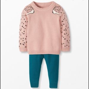 Hanna Andersson Pink Cheetah Sweater Set
